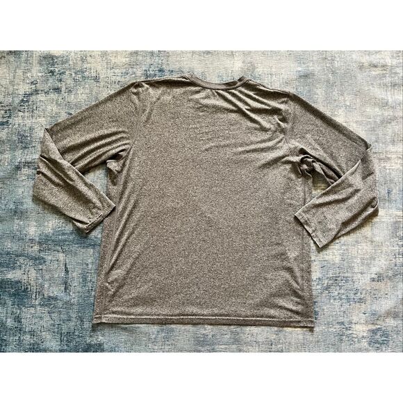 Nike Heathered Gray Athletic Long Sleeve Shirt Men's XXL - Picture 2 of 7